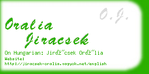oralia jiracsek business card